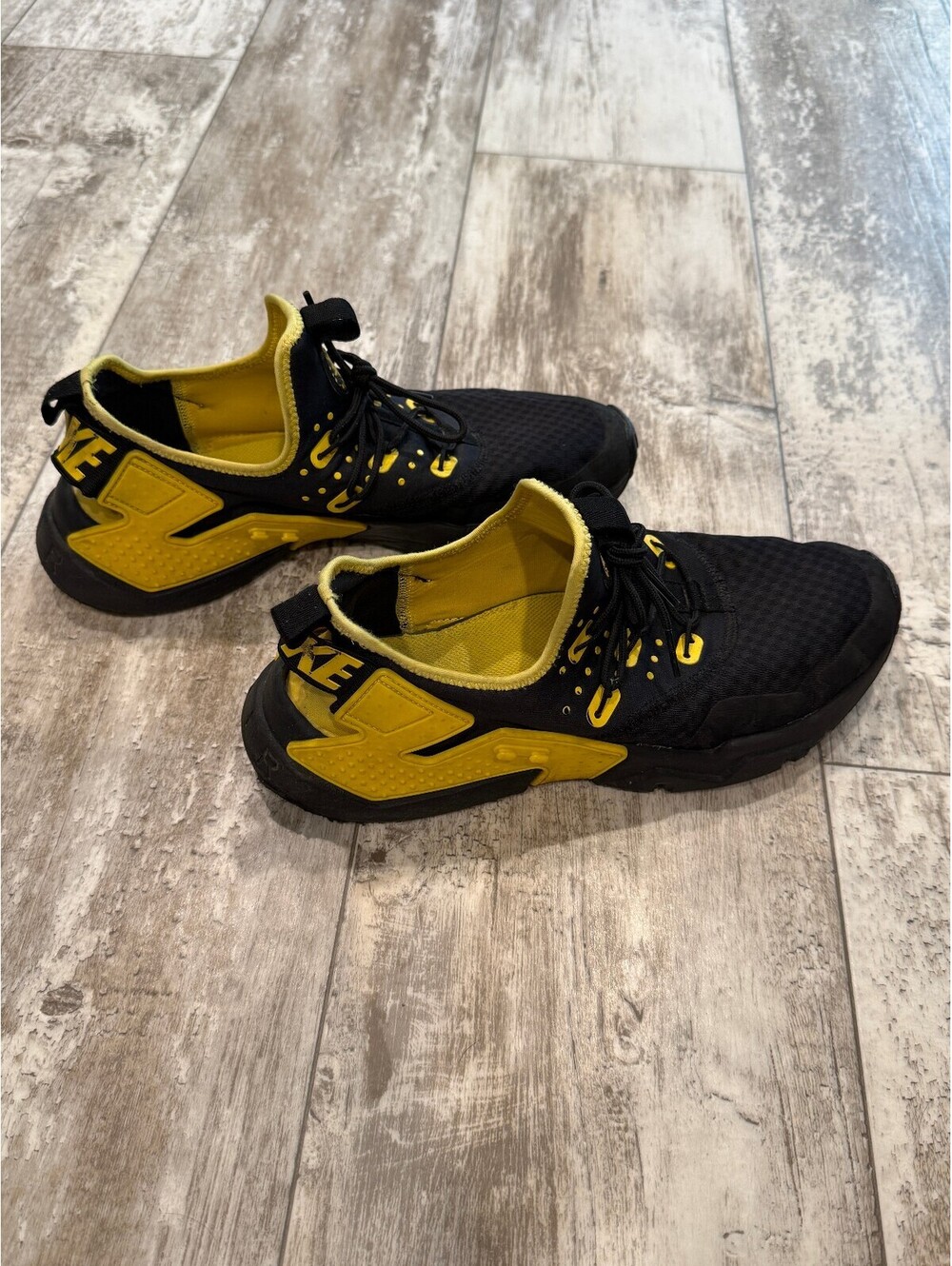 Nike Air Huarache Drift Mens 9 Black Yellow Pro Sample